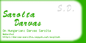 sarolta darvas business card